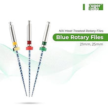 SuperEndo Blue Files 21mm Assorted (Pack of 6) | Ni-Ti Heat Activated | Flexible | Efficient | Smoother & Safer Canal Preparation
