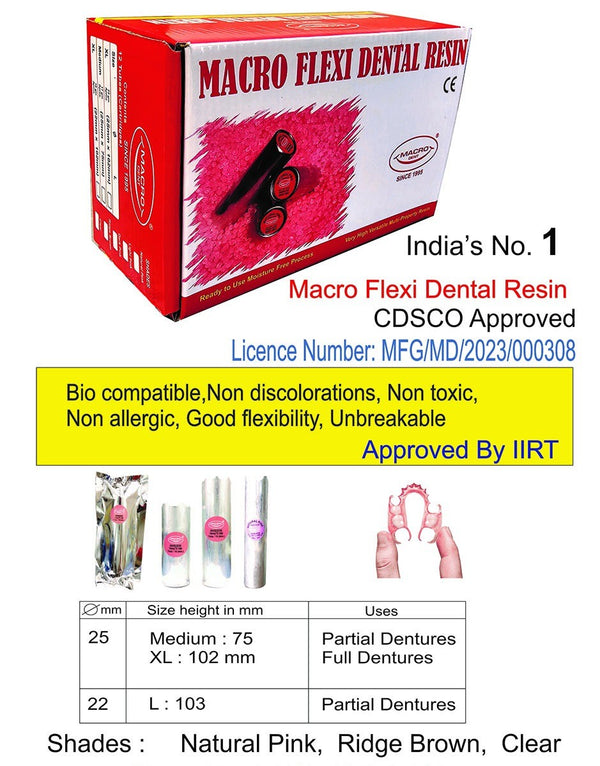 Macrodent Macro Flexible Denture 12 Pc Pack