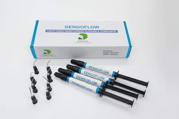 Dengoflow Light Cure Flowable Composite 2×2g | Nano Hybrid Dental 