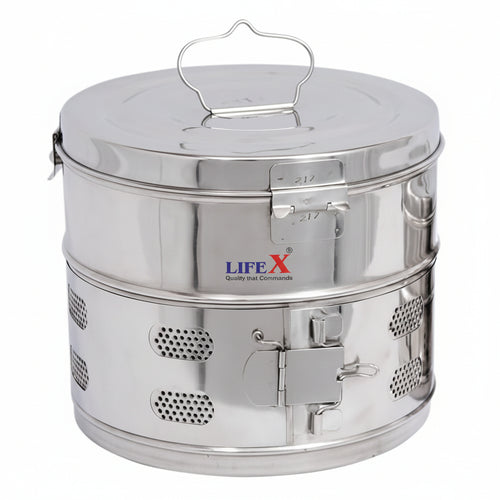 LIFEX 15" x 12" Stainless Steel Dressing Drum