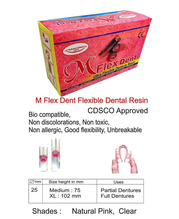 Macrodent M Flex Flexible Resin RPD 12 Pc Pack