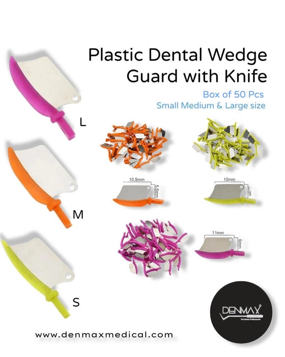Plastic Dental Wedges with Knife