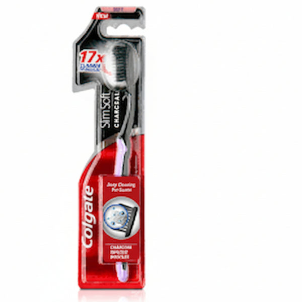 Colgate SlimSoft Charcoal Toothbrush 17X Slimmer 