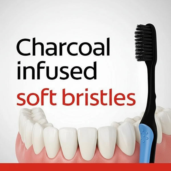 Colgate SlimSoft Charcoal Toothbrush 17X Slimmer 