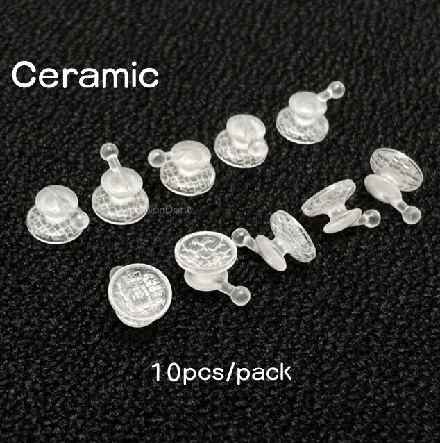 Ceramic Invisalign Buttons Dental Ortho Composite translucent Ceramic Lingual Button Bondable Rou ...