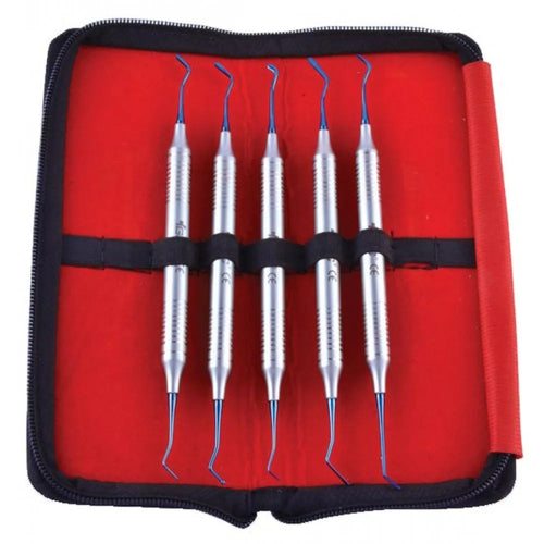 GDC Titanium Coated Composite Instrument Anterior Set Of 5 Pcs In Pouch (CIAP5)
