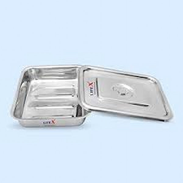 LIFEX Stainless Steel Instrument Tray 8x3 with Cover