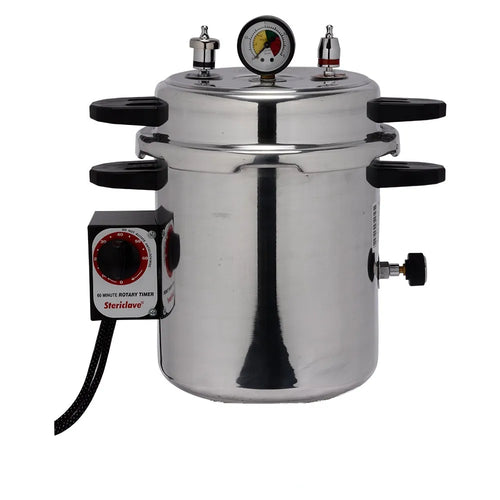 Life Steriware Dental Autoclaves With Rotary Timer in Mirror Finish