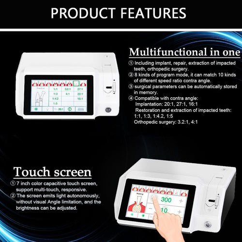 Motor Dentmark Physiodispenser - Fibre Optic Touch Screen Implant Motor