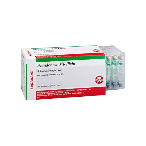 Septodont Dental Pharmaceutical Scandonest 3% Plain Buy Dental products Online DentalMyntra