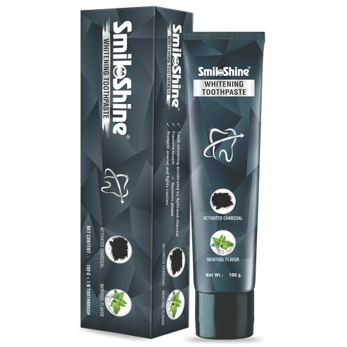 TEETH WHITENING TOOTHPASTE WITH ACTIVATED CHARCOAL