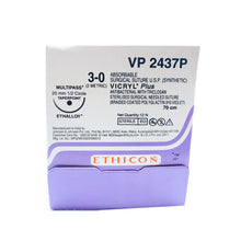 Suture Ethicon Vicryl Plus 3-0 Absorbable Violet Braided Suture (Pack Of 12)