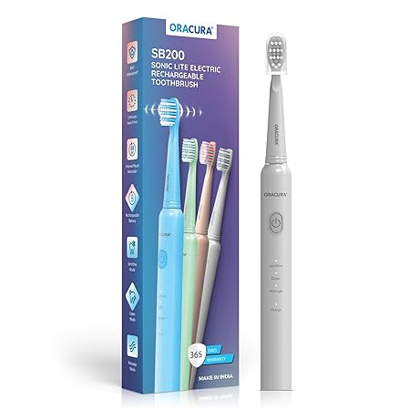 ORACURA Sonic Lite Electric Rechargeable Toothbrush SB200 Grey