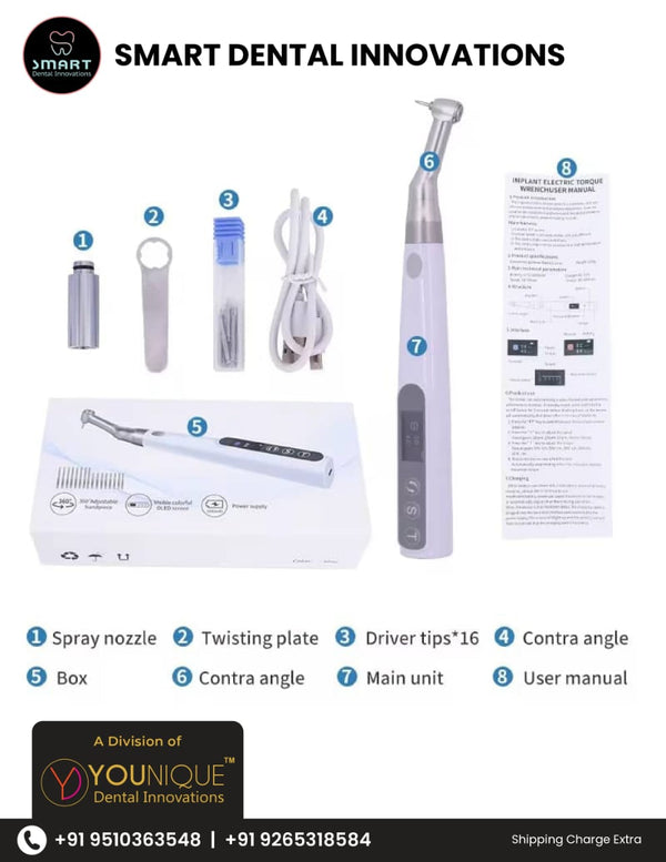 Dental Implant Torque Wrench with 16 Screws