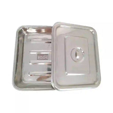 Stainless Steel Trays Surgical Medical Dental Instruments Tray Organizer Holder Sterilization Plate Trays boxs with Lid & Handle