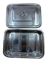 Stainless Steel Trays Surgical Medical Dental Instruments Tray Organizer Holder Sterilization Plate Trays boxs with Lid & Handle
