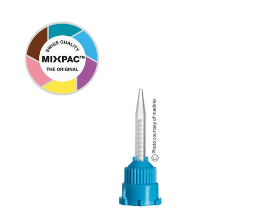 Medmix Mixpac T-Mixer Blue 1:1 – Equal-Ratio Dental Mixing Tips