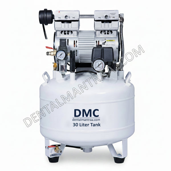 1 HP Oil-Free Dental Air Compressor 40L | 135 LPM 8 Bar 