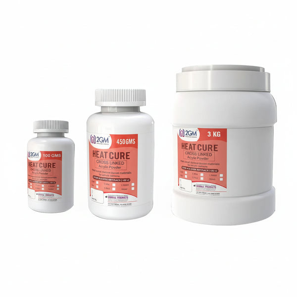 2GM Heat Cure Acrylic Powder – Pink, Clear & Veined