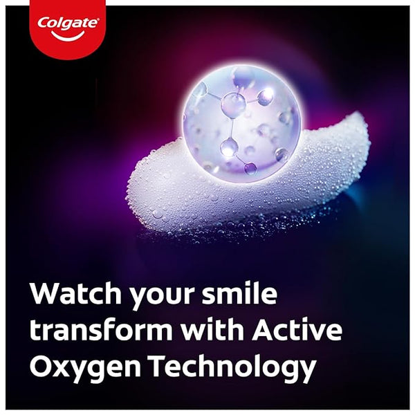 Colgate whitening toothpaste with Active Oxygen technology