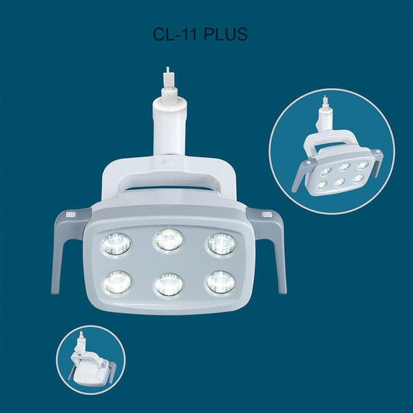  Closeup of Dental Chair LED Light with adjustable brightness sensor and 6 LED bulbs