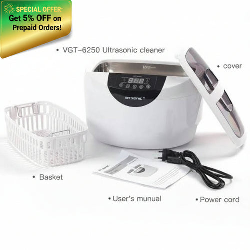 Dental Ultrasonic Cleaner 2.5 Ltr (VGT-6250)
