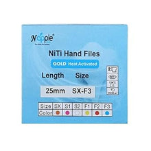 Napple Dental Hand Protaper Files, hand use protaper Gold file (21 mm, Assorted (SX-F3))