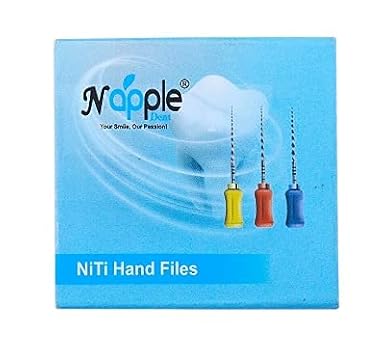 Napple Dental Hand Protaper Files, hand use protaper Gold file (21 mm, Assorted (SX-F3))