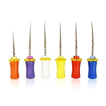 Napple Dental Hand Protaper Files, hand use protaper Gold file (21 mm, Assorted (SX-F3))