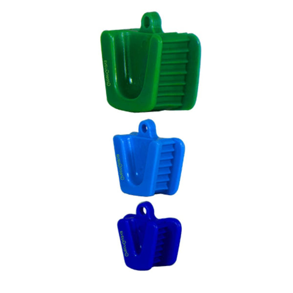 Green Guava autoclavable silicone mouth prop for dental comfort.