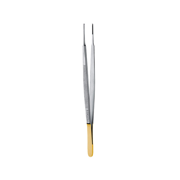 Hu Friedy 1X2 Gerald Perma Sharp Tissue Pliers TP5051 showing 18mm length and precision tooth configuration for dental tissue manipulation