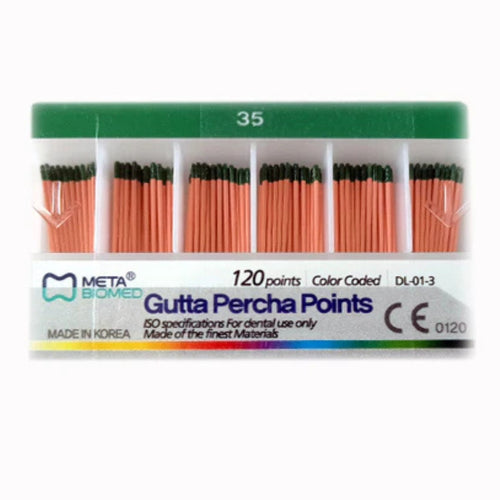 Meta Gutta Percha Points with 2% Taper for Accurate Root Canal Fillings
