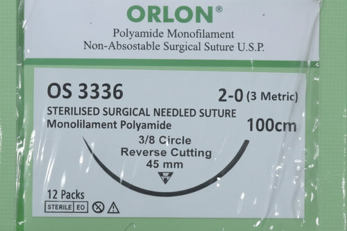 Orlon Nylon Non-Absorbable Monofilament Suture