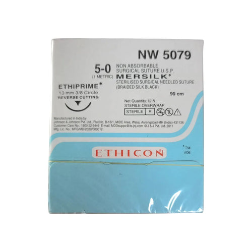Ethicon Mersilk 5-0 Black Braided Suture | Non-Absorbable