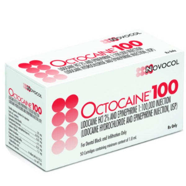 Octocaine Lidocaine and Epinephrine local anesthetic dental injection