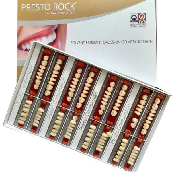 PrestoRock acrylic teeth set with natural color and durable design