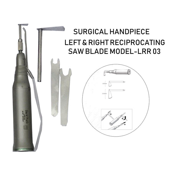 Surgical left and right reciprocating handpiece for dental surgery