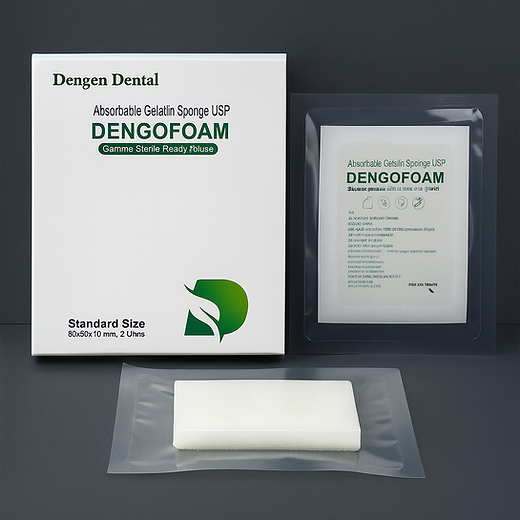Dengofoam Absorbable Gelatin Sponge – 80 × 50 × 10 mm (2/Pack)
