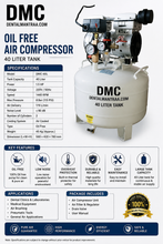 Oil-Free Dental Air Compressor – 40 Litres