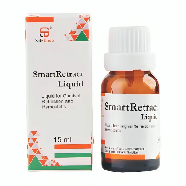 SafeEndo SmartRetract Hemostatic Liquid 15ml euro dropper for gingival retraction.

